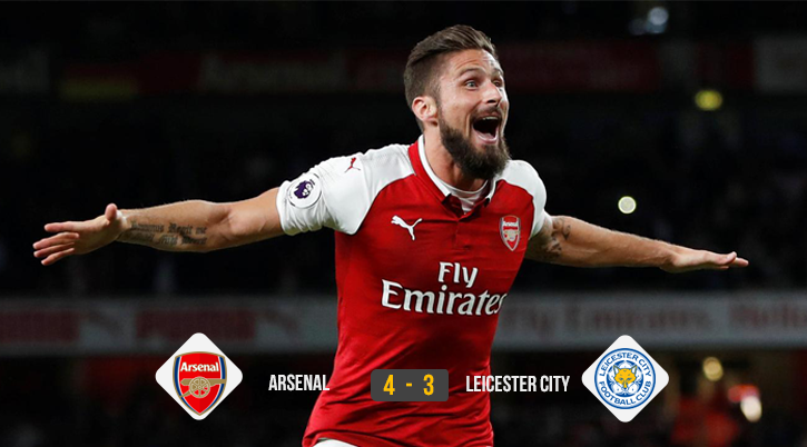 Video kết quả: Giroud sắm vai siêu dự bị, Arsenal ngược dòng kịch tính trước Leicester