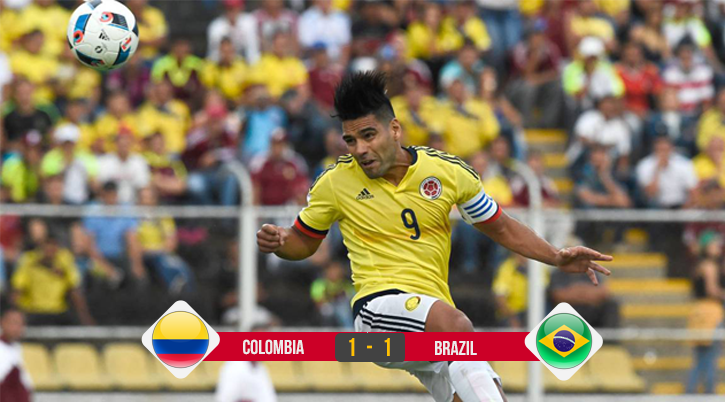 Video: Willian lập siêu phẩm, Brazil vẫn bị Colombia chia điểm