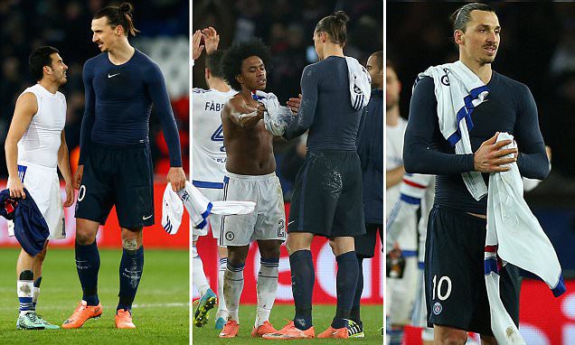 Ibrahimovic đổi 1 áo PSG lấy 2 áo Chelsea
