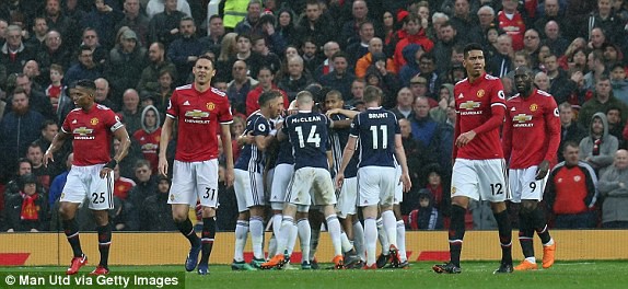 Video: Thua sốc West Brom, Man Utd dâng chức vô địch cho Man City