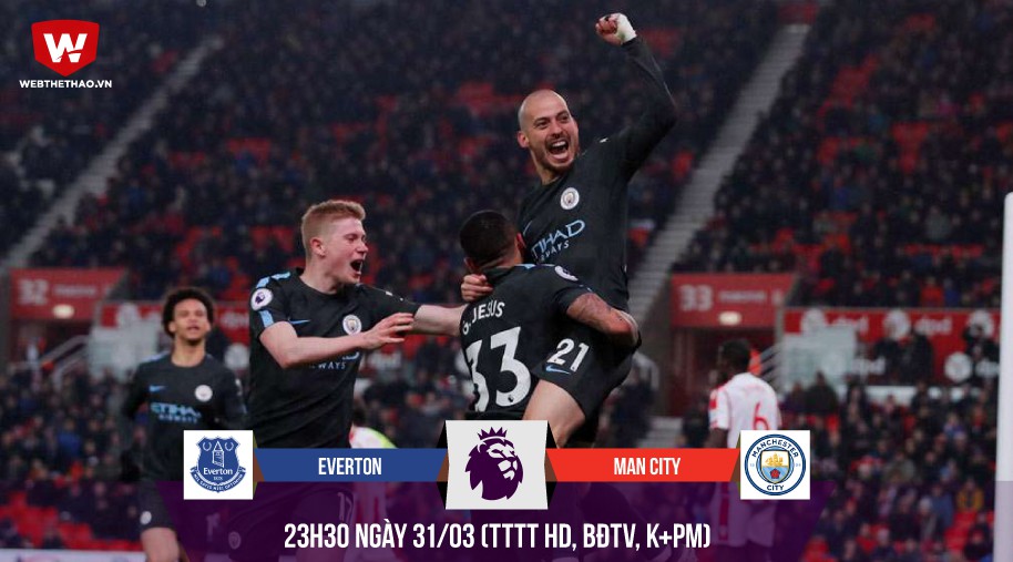 "Vua sân khách" Silva giúp Man City hạ Everton đi vào lịch sử giải Ngoại hạng?