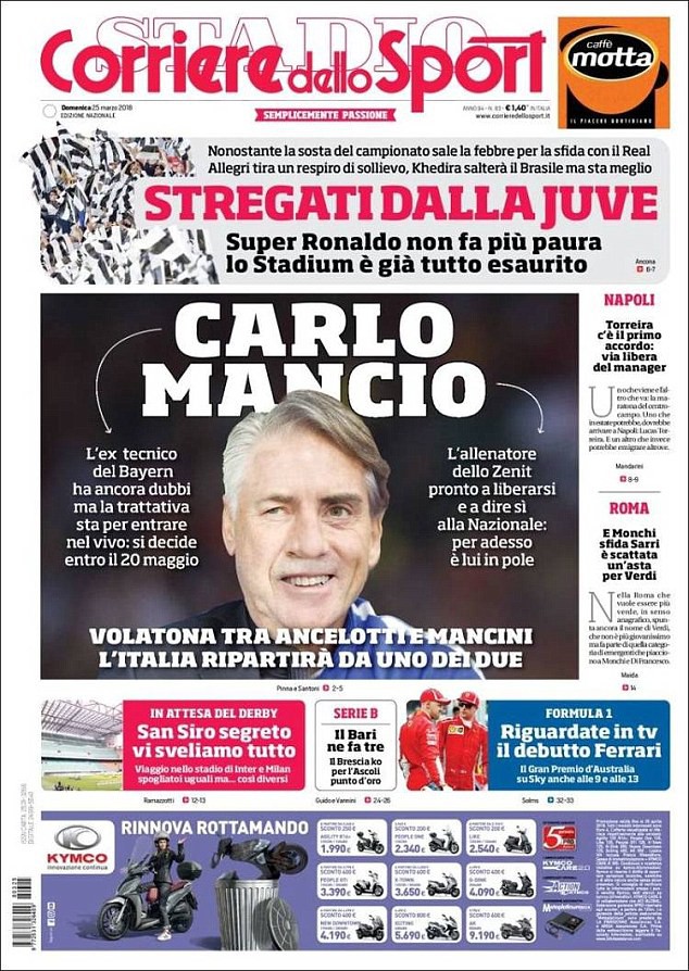 LĐBĐ Italia đã đưa Mancini và Ancelotti vào tầm ngắm vì không thể cạnh tranh với PSG vụ Conte HÌnh ảnh: LĐBĐ Italia đã đưa Mancini và Ancelotti vào tầm ngắm vì không thể cạnh tranh với PSG vụ Conte