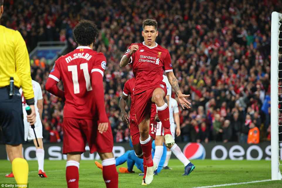 Firmino đã ghi dấu giày trong 16 bàn thắng của Liverpool tạ Champions League mùa này Hình ảnh: Firmino đã ghi dấu giày trong 16 bàn thắng của Liverpool tạ Champions League mùa này