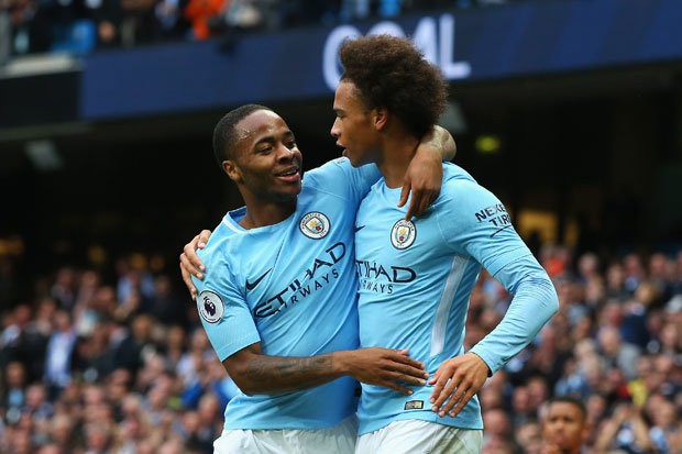 Sterling và Sane cũng đóng góp không ít cho Man City Hình ảnh: Sterling và Sane cũng đóng góp không ít cho Man City