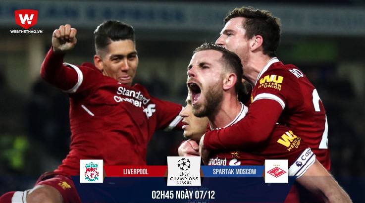 Link xem trực tiếp bóng đá C1 trận Liverpool - Spartak Moscow