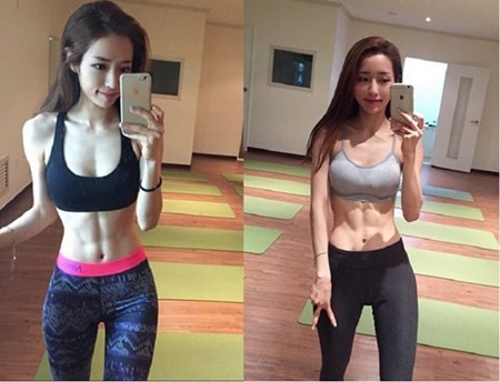 Nữ huấn luyện vi&ecirc;n thể h&igrave;nh kang Hyun Kang.