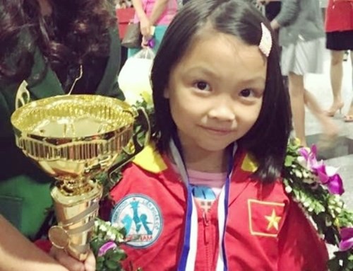 Cúp Chiến thắng 2015: Kỳ thủ nhí Cẩm Hiền gây bất ngờ lớn