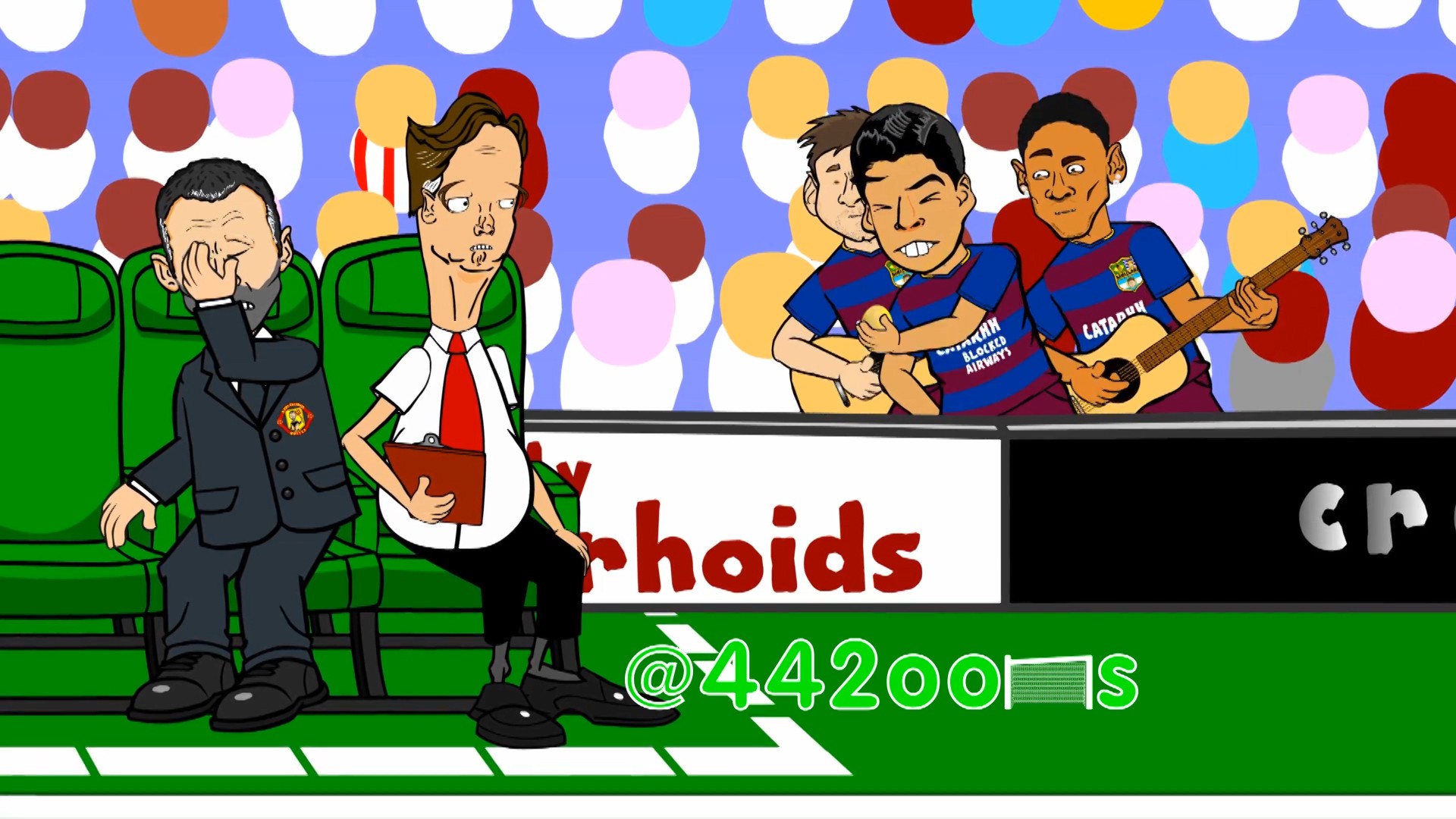 Parody: Bộ ba MSN chế nhạo Louis van Gaal