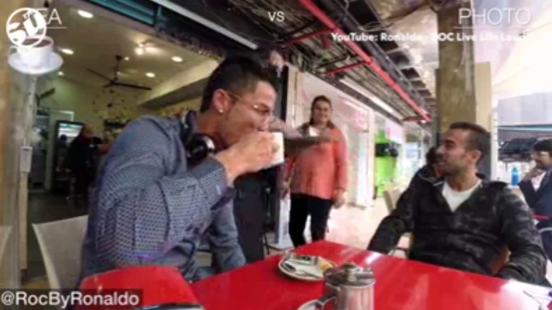 Ronaldo muốn uống trà cũng không yên