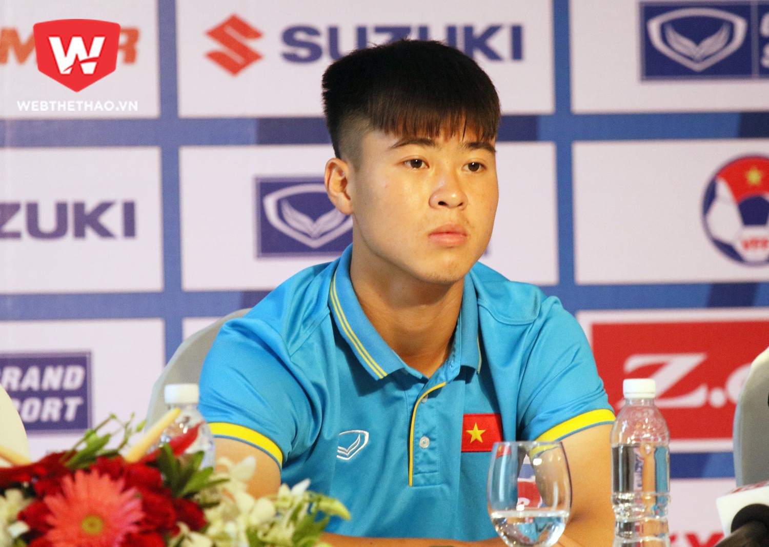 Duy Mạnh đ&aacute;nh gi&aacute; cao U22 H&agrave;n Quốc. Ảnh: Văn Nh&acirc;n