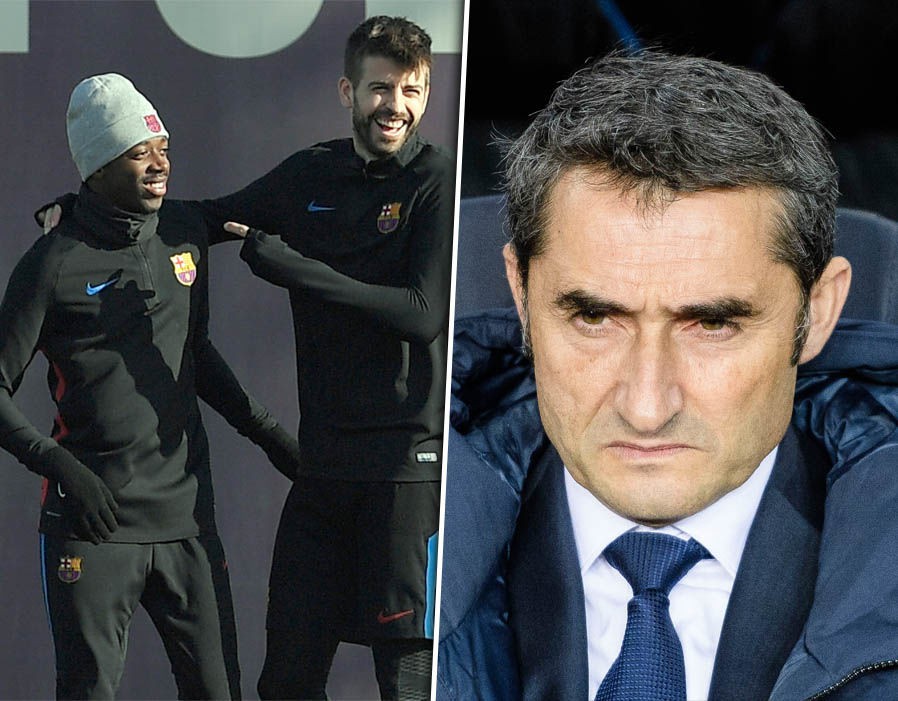 H&igrave;nh ảnh: Dembele đ&atilde; tập trở lại v&agrave; đ&acirc;y l&agrave; tin vui cho HLV Valverde