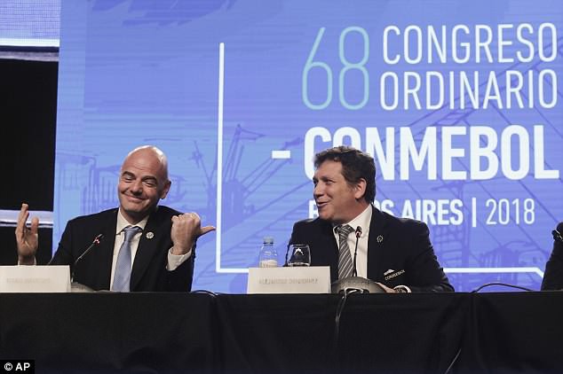 COMMEBOL đang hối thúc FIFA sớm tăng đội dự World Cup từ 32 lên 48 HÌNH ẢNH: COMMEBOL đang hối thúc FIFA sớm tăng đội dự World Cup từ 32 lên 48