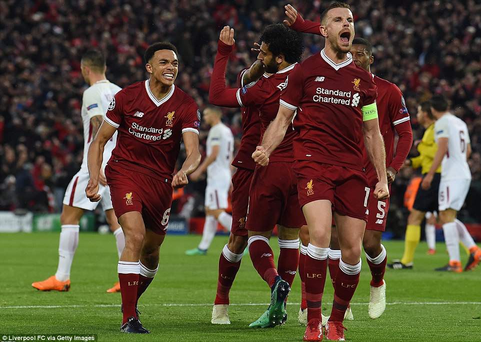 h&igrave;nh ảnh: Liverpool qu&aacute; mạnh so với Roma