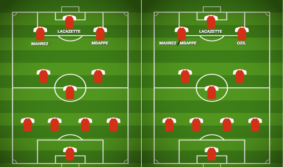 Với bộ ba Mahrez-Lacazette-Mbappe, Arsenal có hàng tấn công trong mơ Với bộ ba Mahrez-Lacazette-Mbappe, Arsenal có hàng tấn công trong mơ