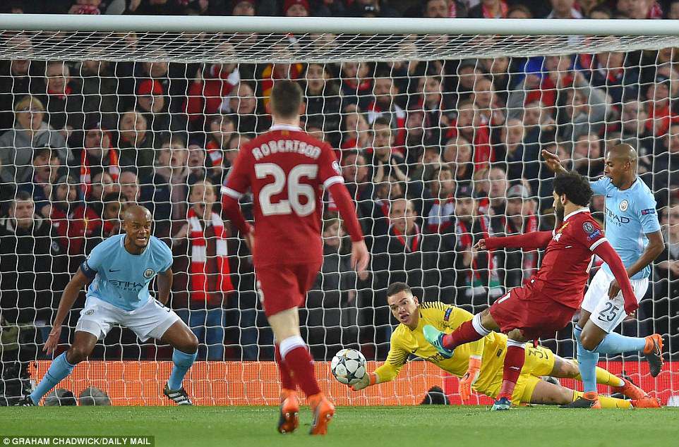 Bàn thắng đầu của Salah trước Man City có thật mắc lỗi việt vị?