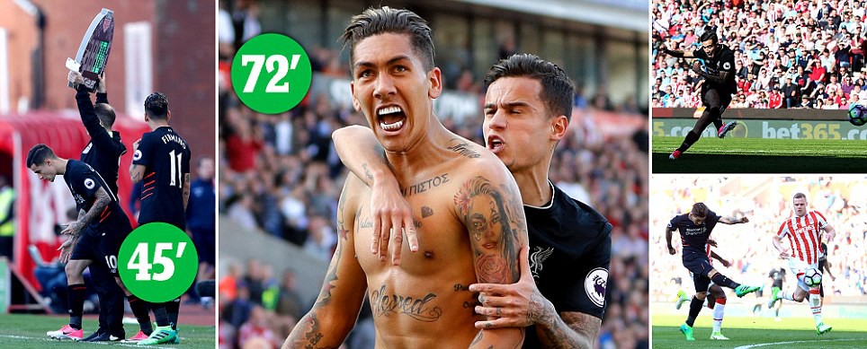 Coutinho - Firmino sắm vai cứu tinh, Liverpool hạ Stoke