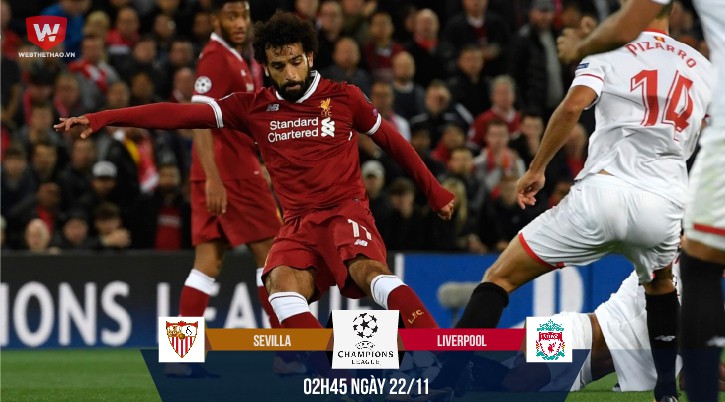 Link xem trực tiếp bóng đá C1 trận Sevilla - Liverpool