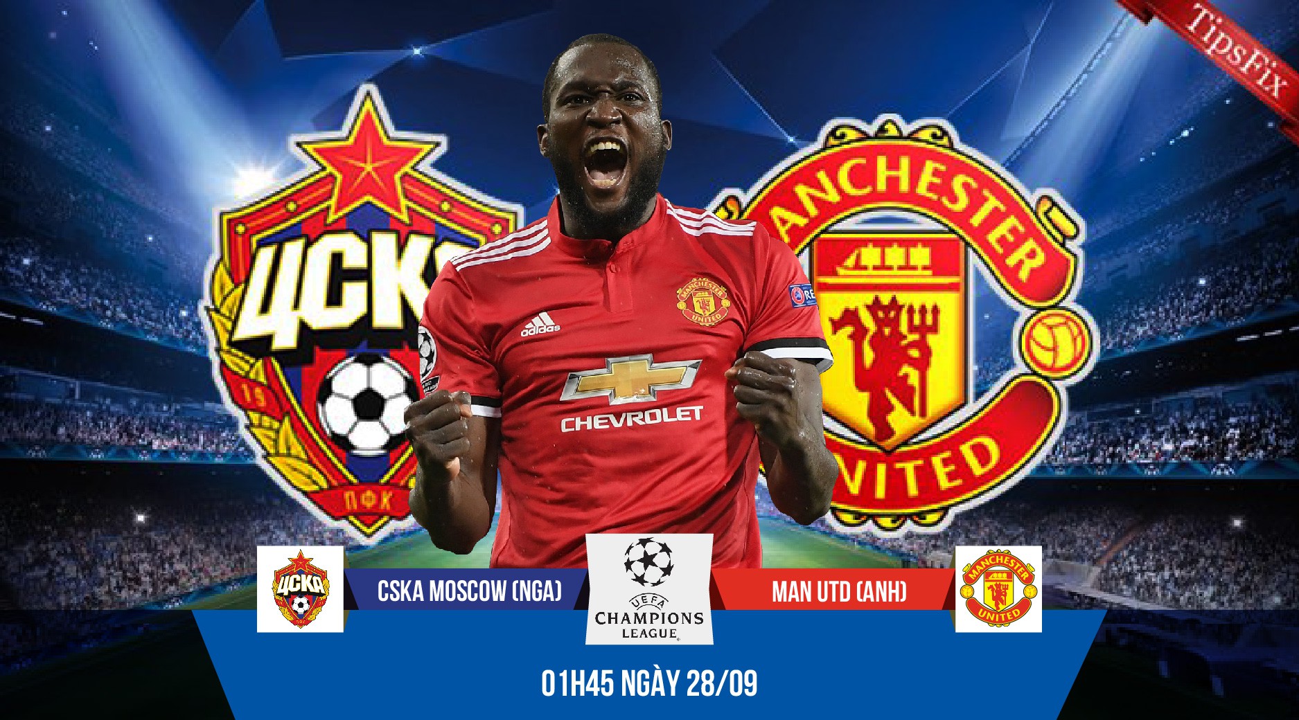Link xem trực tiếp Champions League: CSKA Moscow - Man Utd