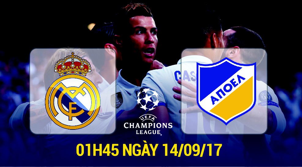 Link xem trực tiếp trận Real Madrid - APOEL