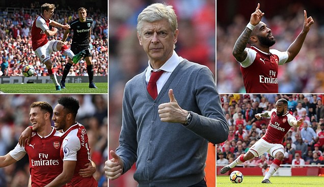 Video: Lacazette lập cú đúp giúp Arsenal nhấn chìm West Ham