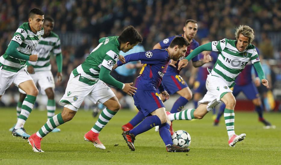 Video: Messi đá nửa tiếng, Barca vẫn hạ Sporting nhờ quà của người cũ