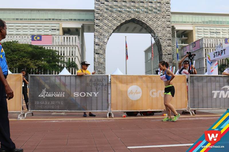 VĐV Hoàng Thị Thanh giành HCB ở nội dung Marathon. Ảnh: Đạt Nguyễn. VĐV Hoàng Thị Thanh giành HCB ở nội dung Marathon. Ảnh: Đạt Nguyễn.
