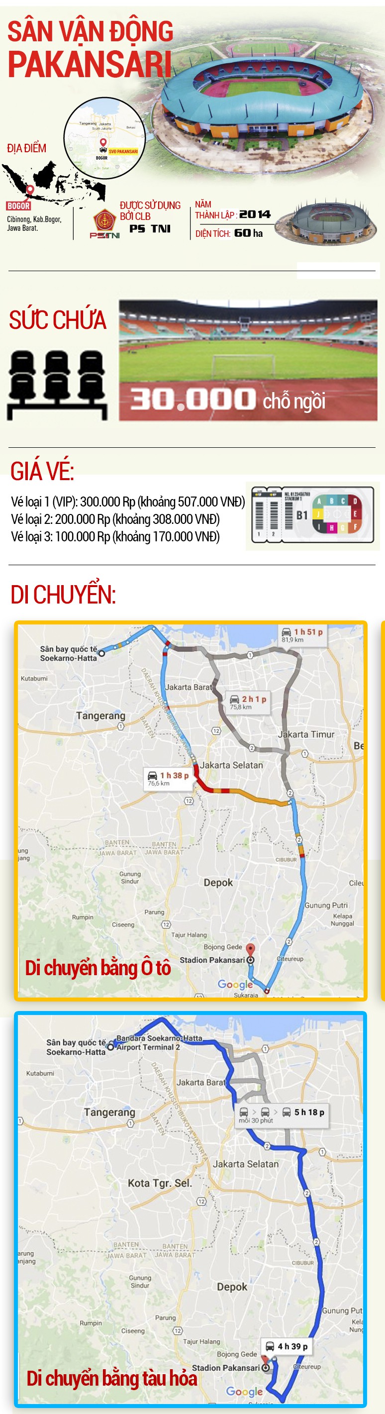 Thông tin cần biết về SVĐ diễn ra trận đấu giữa Indonesia và ĐTVN Thông tin cần biết về SVĐ diễn ra trận đấu giữa Indonesia và ĐTVN