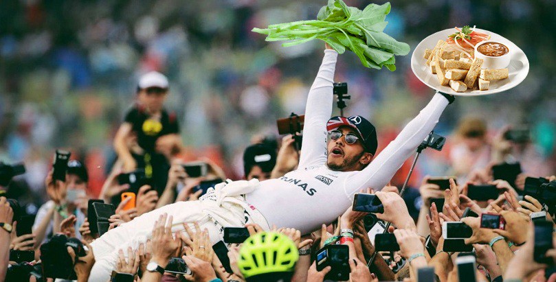 Lewis Hamilton đi vào lịch sử F1 nhờ... các món ăn chay