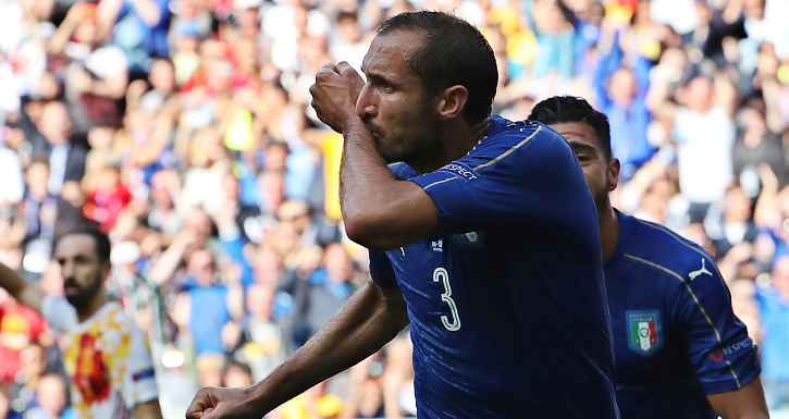 Thước phim quay chậm về Chiellini trong trận thắng Tây Ban Nha