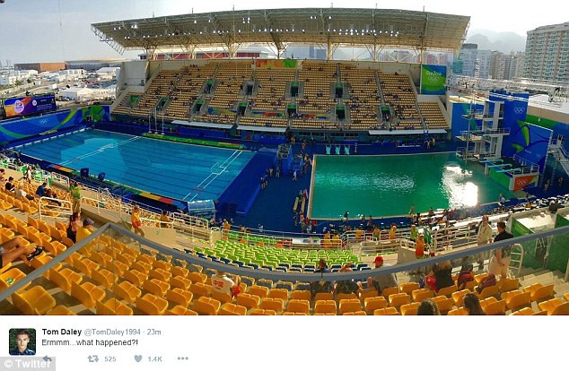 Rio 2016: Nước bể bơi bị đổi màu do siêu vi khuẩn?