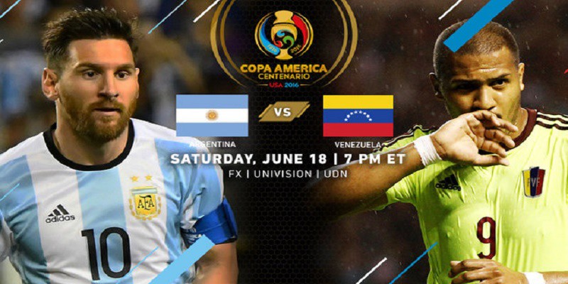 Trực tiếp Tứ kết Copa America: Argentina vs. Venezuela
