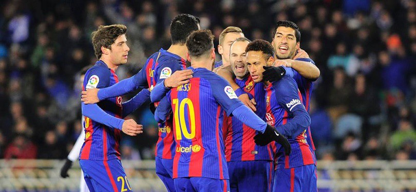 Video: Neymar lập công, Barcelona "phá dớp" trước Sociedad