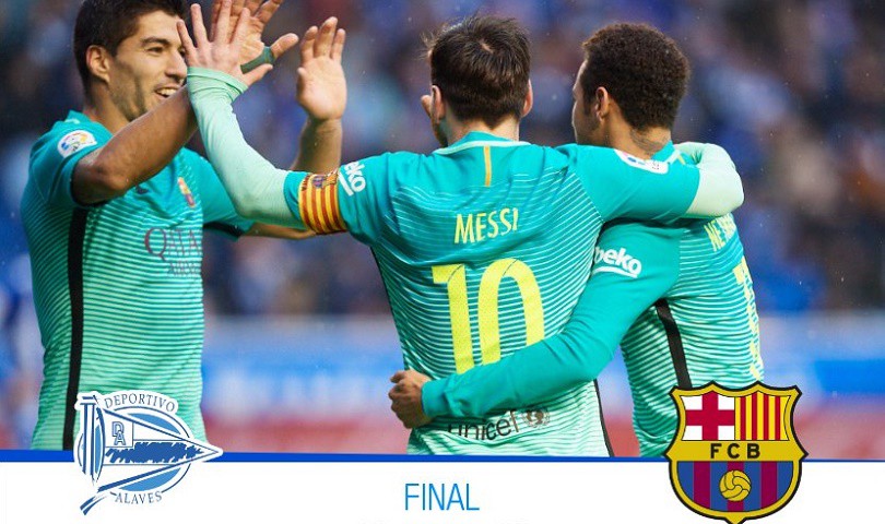 Video: Suarez lập cú đúp, Barca "đánh tennis" vào lưới Alaves