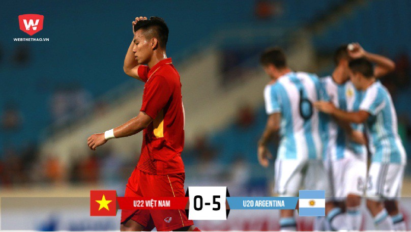 Video: U22 Việt Nam thua đậm U20 Argentina tại Mỹ Đình