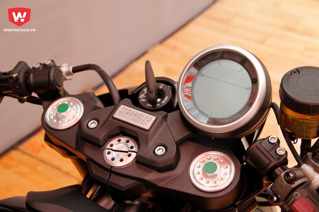 Ducati Scrambler Cafe Racer l&agrave; trọng t&acirc;m của d&ograve;ng Ducati triển l&atilde;m xe m&aacute;y. Ảnh: Quang Thịnh.