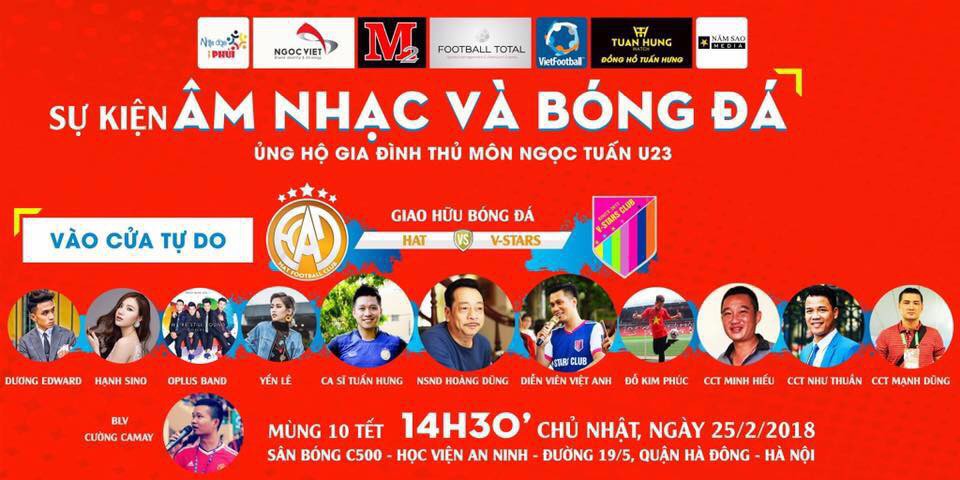 Bản tin bóng đá trong nước ngày 25/2/2018: Ca sĩ Tuấn Hưng đá bóng vì thủ môn U23 Việt Nam