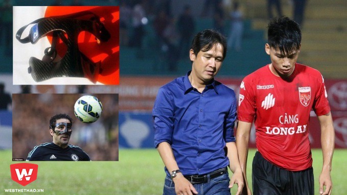 Trung vệ Long An bất lực tìm mua mặt nạ bảo vệ như Cesc Fabregas