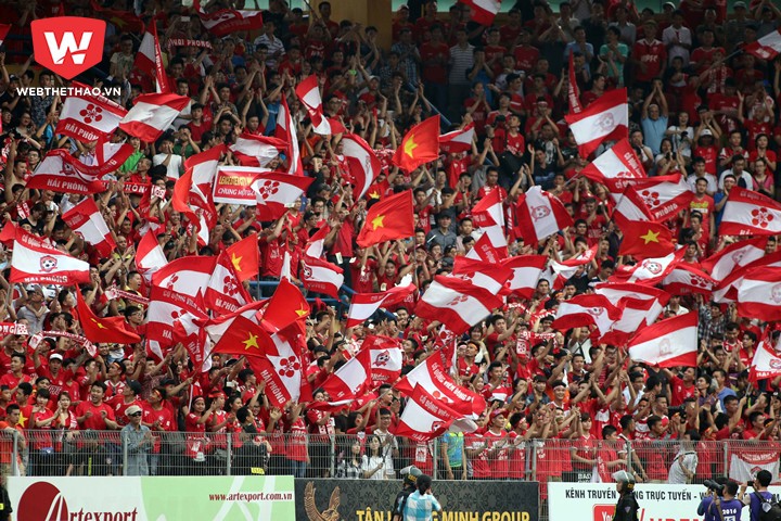 2 ngàn CĐV Hải Phòng sẽ nhuộm đỏ sân Mỹ Đình ở đại chiến V.League