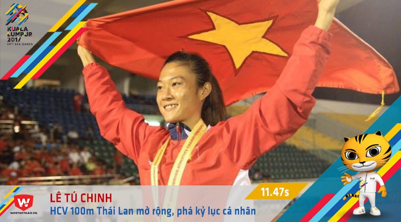 Infographic: Ngôi sao hy vọng Tú Chinh trên đường chạy 100m SEA Games 29