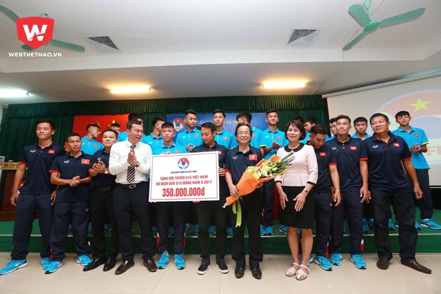 U15 Việt Nam được thưởng 450 triệu sau chức vô địch Đông Nam Á