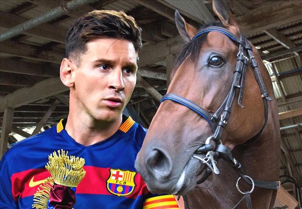 Lionel Messi tranh giải với… một chú ngựa