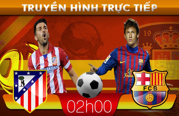 02h00 – Truyền hình trực tiếp: Atletico Madrid – Barcelona