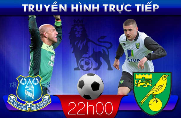22h00 – Truyền hình trực tiếp: Everton – Norwich