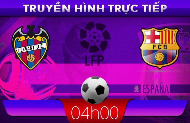 04h00: Truyền hình trực tiếp: Levante vs Barcelona