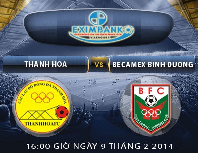 16h00: Truyền hình trực tiếp: Thanh Hóa vs Bình Dương
