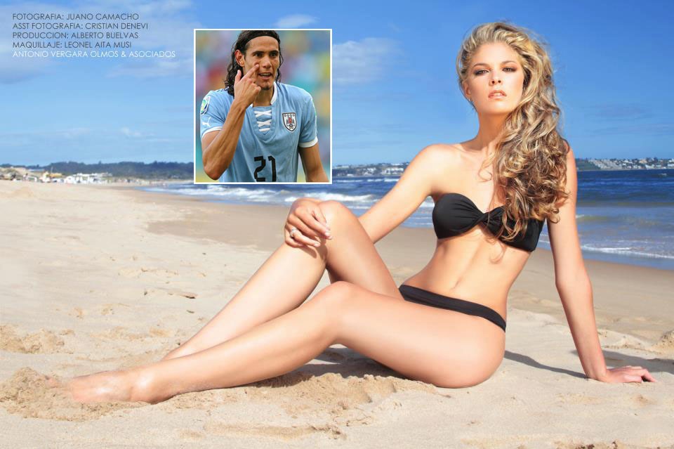 Vẻ đẹp lung linh của hoa hậu Uruguay khiến Cavani chao đảo, bỏ cả vợ và tình cũ