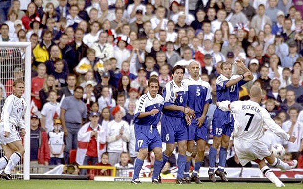 5 pha làm bàn đáng nhớ nhất sự nghiệp quốc  tế của David Beckham