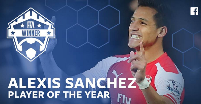 Alexis Sanchez được bầu chọn là cầu thủ xuất sắc nhất năm của Arsenal