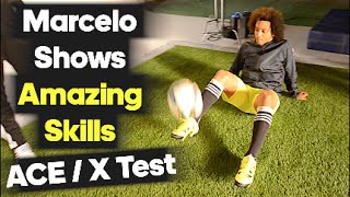 Marcelo cân hai trong cuộc thi tâng bóng