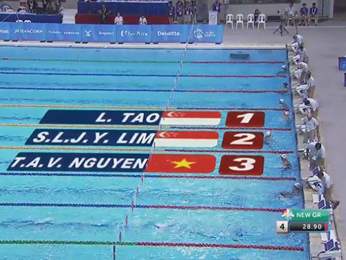 Ánh Viên Về nhì nội dung 100m tự do